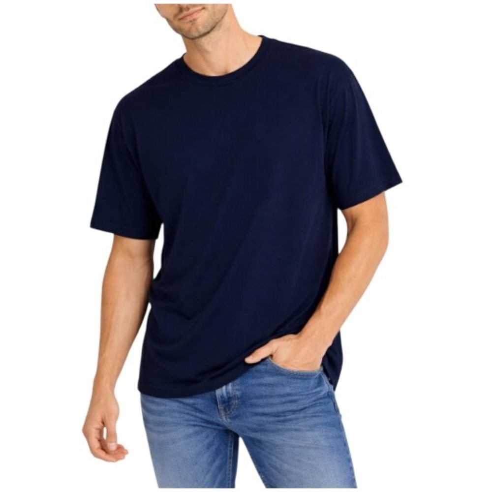 CSG Men's Navy Blue Short Sleeve Crew Neck Basic‎ Tee Size 4XL NWT